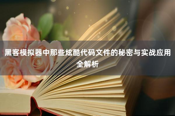 黑客模拟器中那些炫酷代码文件的秘密与实战应用全解析